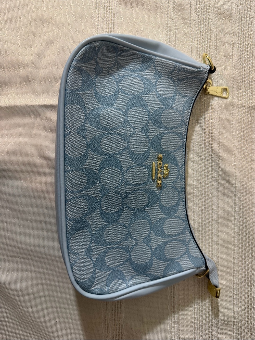 Coach Light Blue Signature Mini Shoulder Bag